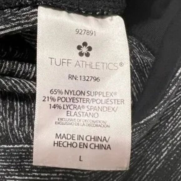 TUFF ATHLETICS Leggings Yoga Run Athletic Gym Hike Sports Pants Womens Large - Picture 4 of 6